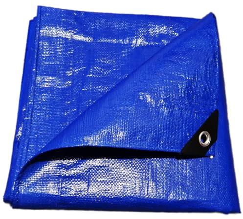 Seracco Tarpaulin 2m x 1.8m 130gsm Blue Tarp Waterproof Heavy Duty, Ground Sheets for Camping