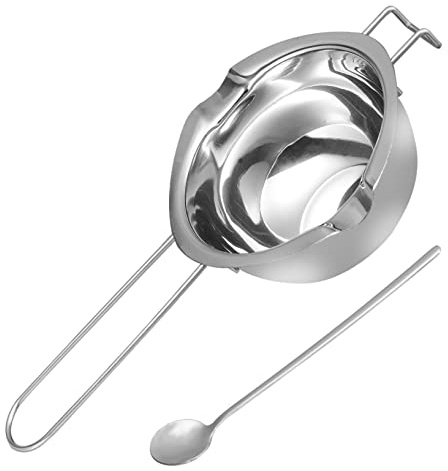 Cabilock Crisol de Acero Inoxidable con Asa para Derretir Cera y Chocolate, Resistente al Óxido y Robusto, Adecuado para Fundir al Baño María Cocina