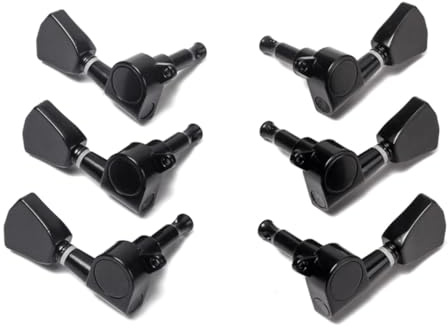 FUTUREORYY Gitarren Stimmwirbel Lr Schwarz Banjo Machine Head Tuner Pegs für Akustik Gitarre Stahlseiten Ersatz Zubehör
