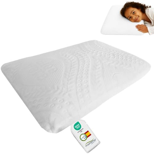 Almohada Infantil Viscoelástica 70x35x6cm – Cojín Ergonómico y Transpirable para Niños 2–8 Años – Almohada Cuna Bebe + Cama 90cm – Hipoalergénica + Suave + Lavable y de Larga Duración | Memory Confort