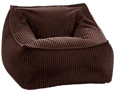 SHBHWS Överdrag för sittsäck 【Ingen stoppning! Du måste köpa fyllningen separat!】 för att koppla av inomhus och utomhus (kaffe)