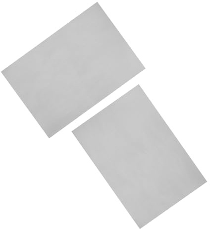 OUNONA Pellicola Adesiva per Laptop 2 Pezzi Effetto Spazzolato Argento Protezione Rimovibile in PVC Anti-Graffio Adesivo per Notebook e Smartphone Accessorio per Decorazioni Portatili