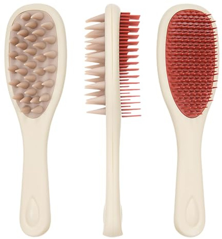 Pettine a manico lungo con impugnatura comoda per una gestione liscia dei capelli, accessori per lo styling su entrambi i lati, per uomini e donne