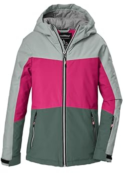killtec Niñas Chaqueta de esquí impermeable KSW 198 GRLS SKI JCKT | Chaqueta de nieve infantil impermeable 10.000 mm y transpirable 3.000 g/m²/24 h | Cortavientos | Teflon EcoElite™ | Bolsillos