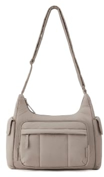 bagsmart Kameratasche umhängetasche Damen, gepolstert, 2 Trennelement | 2-in-1 13'' Laptopfach, wasserabweisend, stoßfest, Mesh-Tasche, Magnet-Seitentaschen, gepolsterter Schultergurt, verstellbar