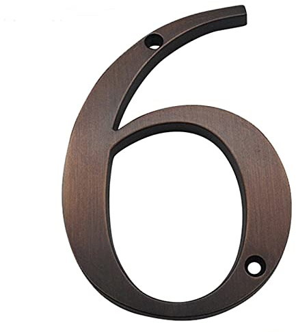 4st 101 mm Husnummer Dörrskylt Adressnummer Legering Skruvfäste...(Aged bronze 6)