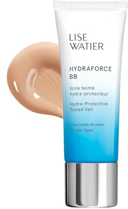 Watier HydraForce BB Hydra-Protective Tinted Veil, Porcelaine/Porcelain, BB Cream Tinted Moisturizer, Light Coverage, Healthy-Looking Glow, Even Complexion, All Skin Types, 36 mL