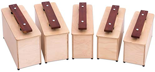 Betzold Musik - Spar-Set mit 5 Kontrabass-Klangbausteinen - Töne FIS, G, A, B, H