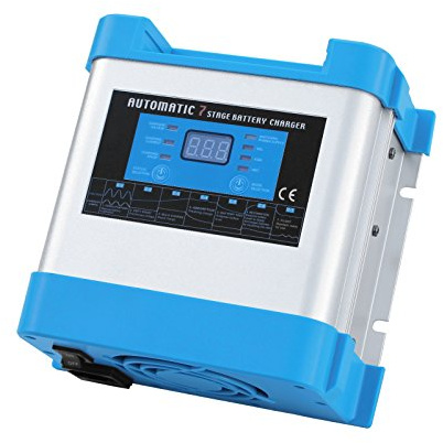 10A 12V Intelligent automatic multi-stage mains battery charger for safe unattended charging of one or several 12V batteries from 230V AC mains