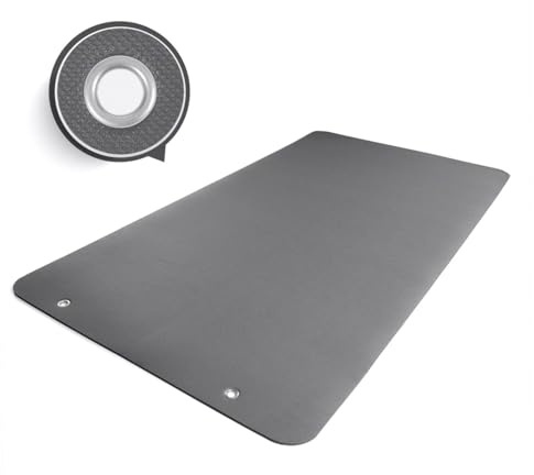Sport-Tec Gymnastikmatte, Yogamatte Yogamatte Gepolstert & rutschfest für Fitness Pilates & Gymnastik mit Tragegurt - Maße 180cm Länge 100cm Breite inkl. Ösen