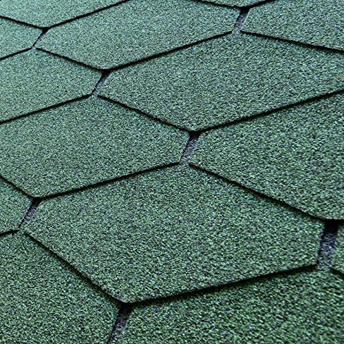 Dachschindeln 5er Pack Dreieck grün je 3 m² = Gesamt 15 m²