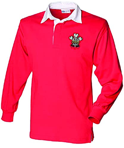 Super Lemon Wales Rugby långärmad skjorta – exklusiv retro vintage design för vuxna, unisex röd rugbytröja för män och kvinnor, perfekt för walesiska rugbyfans i 6 nationerna och VM, Röd, XL