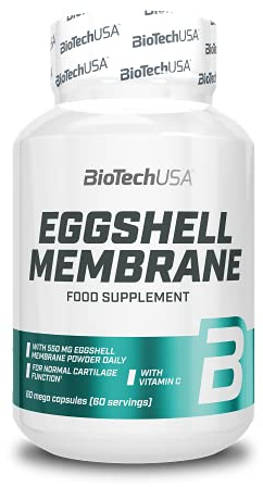 BioTechUSA Eggshell Membrane Capsules | Mégacapsules | avec vitamine C | Soutien cartilagineux, 60 méga-capsules