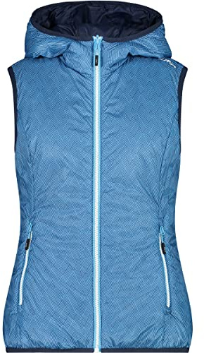 CMP Damen Hoodie Weste, Cielo-Dusty Blue, 38