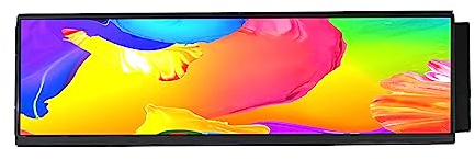 VSDISPLAY 12.6 Inch IPS LCD Screen Monitor 1920x515 Display with Cable Kit,Fit for DIY Y60 PC Case CPU GPU Secondary Monitor Panel