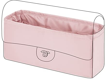 DGAZ Handtaschen Organizer Einsatz, Seide Innentasche für Chanel CF Classic Flap Taschen, Leicht Organizer Innentaschen (Rosa, Mini 20)