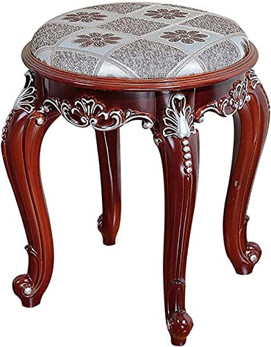 GOODBZ Runder Make-up-Hocker, Schminkhocker mit Beinen aus ABS-Kunststoff, dekorativer Hocker für Zuhause, Schlafzimmer, Wohnzimmer, Klavierhocker, einfach zu montieren