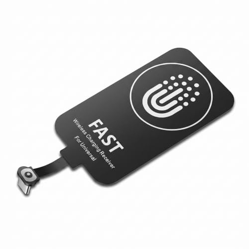 Kabelloser Ladeempfänger Vom Typ C, Qi Empfänger mit Magnetischem Aufnäher auf der Rückseite, Mehrere Schutzfunktionen, Mehrere Lademethoden, für USB C Telefone