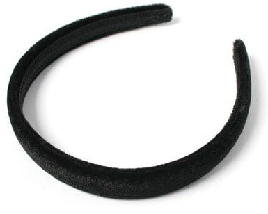 Dünner Haarreif schwarz aus Samt 020-00038