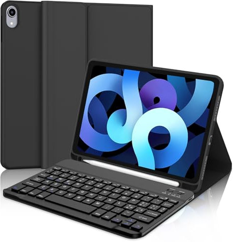 WINCHKING Tastiera per iPad Air 5 Generazione, Custodia con Tastiera per iPad Pro 11, Cover Tastiera Bluetooth Magnetica Staccabile Layout Italiano per iPad Air 4/5, iPad Pro 11 4/3/2/1 Gen, Nero