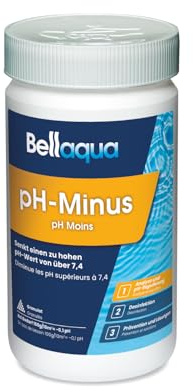 Bellaqua pH Minus Granulat Pool und Whirlpool 1,5 kg - pH Senker Granulat - Schnelle pH-Regulierung für Pool und Whirlpool - Senkt einen zu hohen pH-Wert