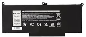 KHlove 60Wh F3YGT Laptop Batteria per Dell Latitude 12 7000 7280 7290 13 7380 7390 P29S002 14 7480 7490 P73G002 E7480 E7280 E7290 Business Notebook DM3WC DM6WC 2X39G KG7VF 451-BBYE 453-BBCF