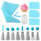 LAKJUOZ Boquillas Manga Pastelera,Manga Pastelera Silicona, Boquilla De Acero Inoxidable Para Decorar Tartas Pastel, Kit Reposteria, Reposteria Utensilios