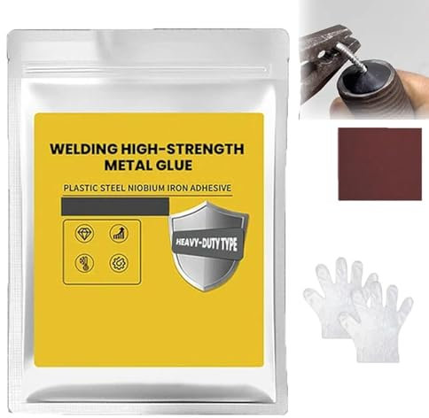 Welding High-Strength Metal Glue, Metal Plastic Steel Ceramics Tiles Leak Sealing Welding Glue Waterproof, High-Temperature Heat Resistant Epoxy Glue for Welding Steel, Aluminum (1, white)