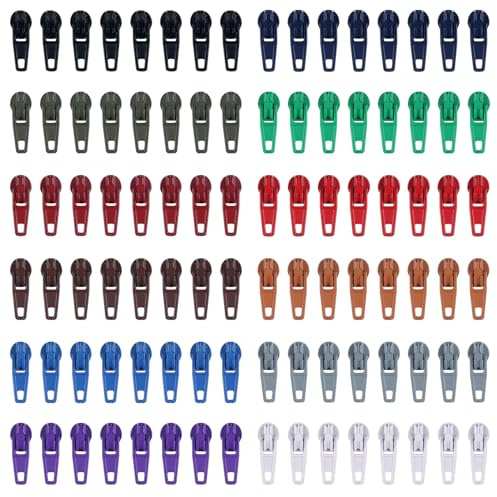 DOITEM 96 Stück #3 Buntes Reißverschluss-Reparaturset Schieberegler 12 Farben Zur Verwendung In Näh Für Die Geldbörse, Hose, Jacken, Koffer, Kleidung, Gepäck, Rucksäcke
