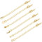 6 Pcs Alargador Collar Dorado, Extensor de Collar, Extensión de Cadena Acero Inoxidable, para Fabricación de Bisutería, Extensión de joyas, para bricolaje