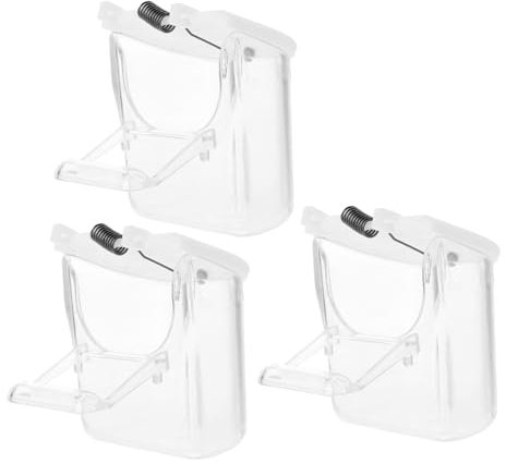 BESPORTBLE 3pcs Feeder Bird Cage Accessories Bird Food Hanging Parrot Food Dispenser Parakeet Cage Tray Budgie Baths Bowls Parrot Water Bowl Transparent To Feed