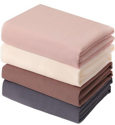 Geyoga 4 Pcs Chiffon Hijab Scarf Muslim Women Shawl Wrap Set Elegant Color