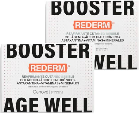Fluidbase Rederm | Colágeno Bebible | Antiaging | Combate el Envejecimiento Cutaneo | Estimula la Síntesis de colágeno y elastina | 20 sobres (Paquete de 2)