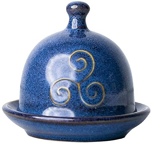 Mini beurrier avec couvercle – Récipient en céramique pour condiments, collations, assaisonnements, cornichons et vinaigre