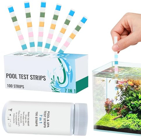 Test Piscina | Analisi Acqua Piscina 100 Unità - Strumento Multifunzionale di Analisi Rapida per la Manutenzione Domestica della Spa, Acquario, Stagno e Giardino