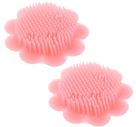 TOPBATHY 2pcs Shampoo Brush Soft Silicone Scalp Massager Massage Hair Brush for Newborns Bath Care Tool
