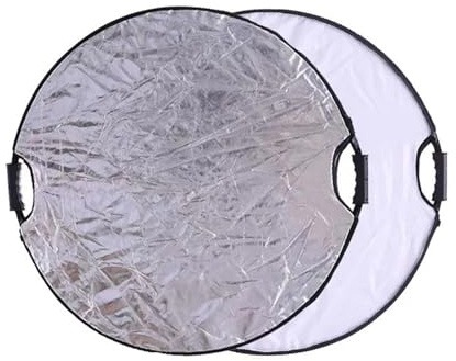 Runder Fotografie-Lichtreflektor, 5-in-1-Fotografiereflektor, Mehrfarbig, 60–110 cm(60CM-Silvery White)
