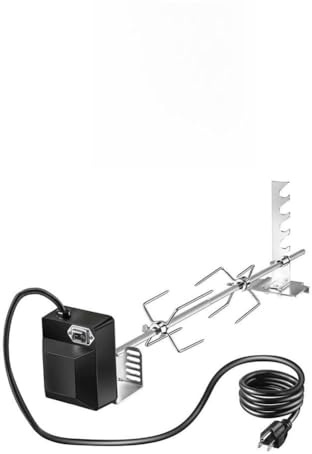 ReachMall Kit Girarrosto Elettrico Motorizzato Grill Spiedo 304 Acciaio Inox 29 Pollice Capacità 40 Lbs Per Barbecue A Gas Cucina All'aperto Partito