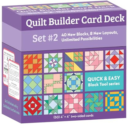 Quilt Builder Card Deck Set: 40 New Blocks, 8 New Layouts, Unlimited Possibilities (2)