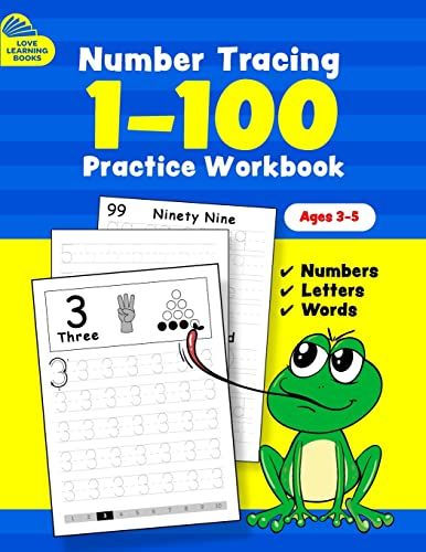 Number Tracing Book for Preschoolers and Kids: Learn Numbers and Math Activity Book for Kids 3-5, Kindergarten, Homeschool and Preschoolers (Learn to Write, Band 3)