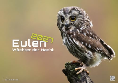 Eulen Kalender 2027 - Wächter der Nacht - Wandkalender DIN A2 (extragroß: ca. 60cm x 42cm)