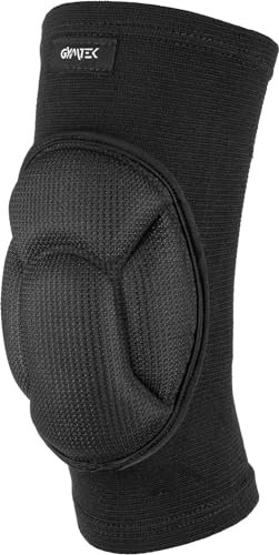 Gymtek 1 Paar Knieschoner, Kniestütze, Komprimierte Kniebandage, Mit Kniescheibenpolster für Handball, Volleyball, Mountainbiking & mehr
