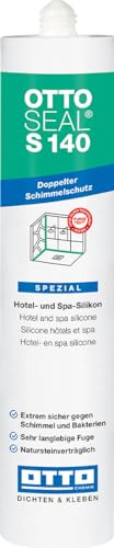 OTTOSEAL S 140 C02 grau – Hotel- & Spa-Silikon 310ml – Exzellenter Schimmelschutz – Keine Randzonenverschmutzung – Besonders langlebig, kerb- & reißfest durch OTTO Fungitect Silber-Technologie