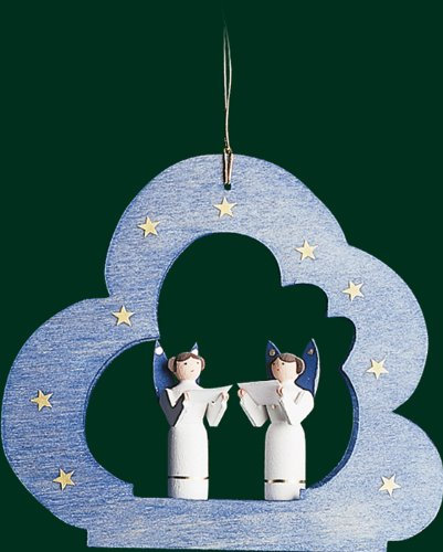 Rudolphs Schatzkiste Christbaumschmuck Wolke mit Singenden Engeln Höhe= 9cm NEU Weihnachten Baumschmuck Holzschmuck Holz Seiffen Erzgebirge Strauchbehang Dekoration
