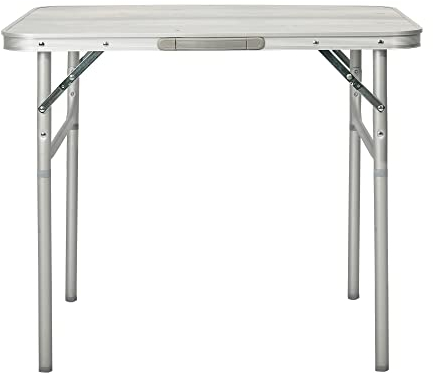 Homecall Campingtisch Klappbar 75 X 55 X 63/25 cm Klapptisch Höhenverstellbar Alu Campingtisch Faltbar MDF Tischplatte BIS 30 kg Camping Tisch Gartentisch für Garten, Picknick, Strand, Balkon, Küche