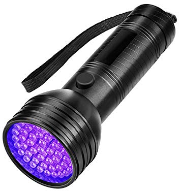 UV Schwarzlicht 51 LEDs UV Taschenlampe Mini Ultraviolett Haustiere Urin-Detektor,395nm UV-Licht Scorpion Light Torch Lampe für unechte Banknoten, Urin von Hunde, Katzen und andere Haustiere