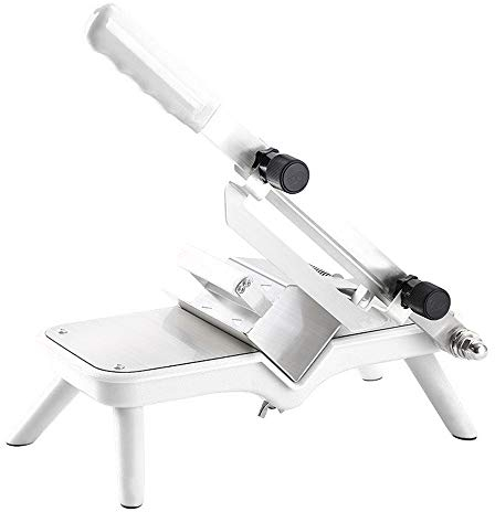 hzexun Manual Lamb Roll Slicer Beef Beef Machine Household Meat Planer Hot Pot Small Freezing Meat Cutting Machine (White)
