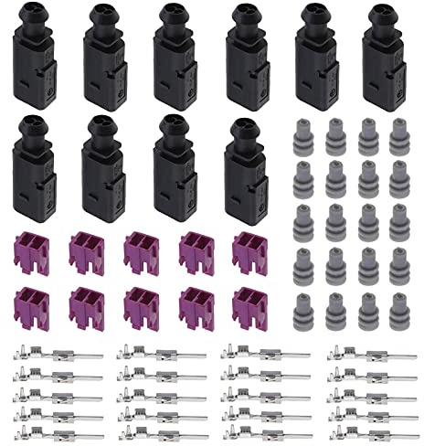 YINETTECH Kabelbaum Anschulussklemmen Stecker Reparatursatz 1J0973802 Wasserdicht 10 Set