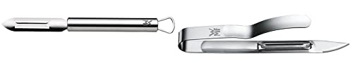 WMF Profi Plus Sparschäler 19 cm, Gemüseschäler, Cromargan Edelstahl teilmattiert, spülmaschinengeeignet & Gourmet Spargelschäler 17 cm, Gemüseschäler, Cromargan Edelstahl, spülmaschinengeeignet