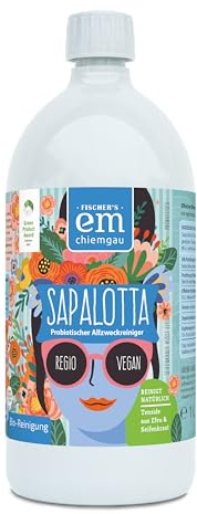 EM-Chiemgau® Sapalotta – Regionaler Allzweckreiniger mit Effektiven Mikroorganismen 1 L – Seifenkraut & Efeu – Probiotischer Reiniger für alle Oberflächen – Vegan & ECOCERT zertifiziert